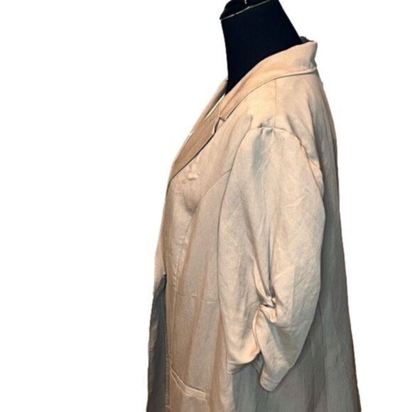 ✨Torrid Studio Linen Sz 2X Cream/Gray Blazer✨ - Picture 8 of 10